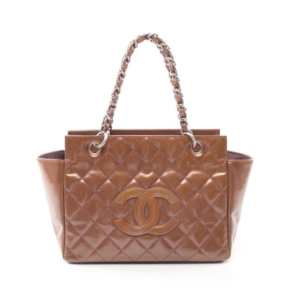 Chanel Matelasse Patent Petit Shopping Tote PST